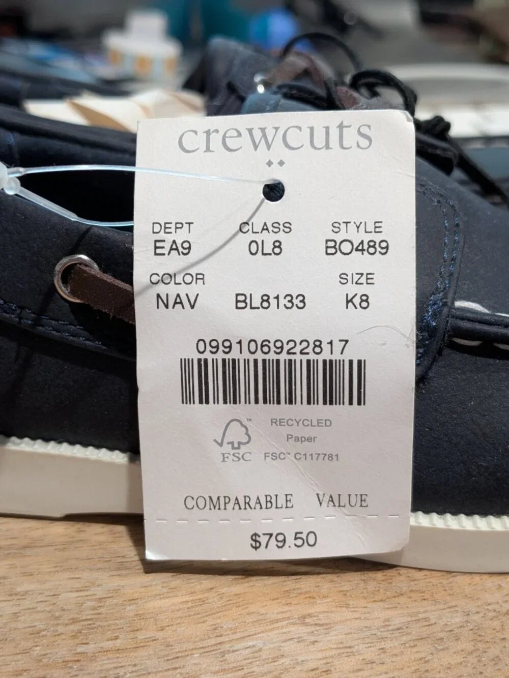 Crewcuts J Crew Boys Size 8 Boat Shoes (New W/O box)